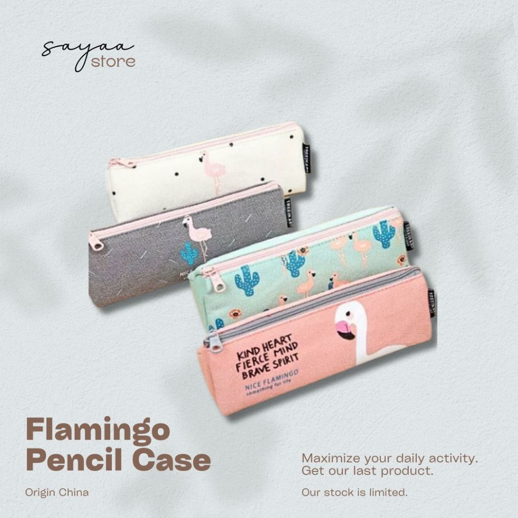 

Pencil Case Pencase Flamingo Tempat Wadah Pensil Alat Tulis Stationary