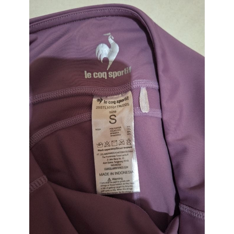 preloved legging le coq sportif warna soft maroon