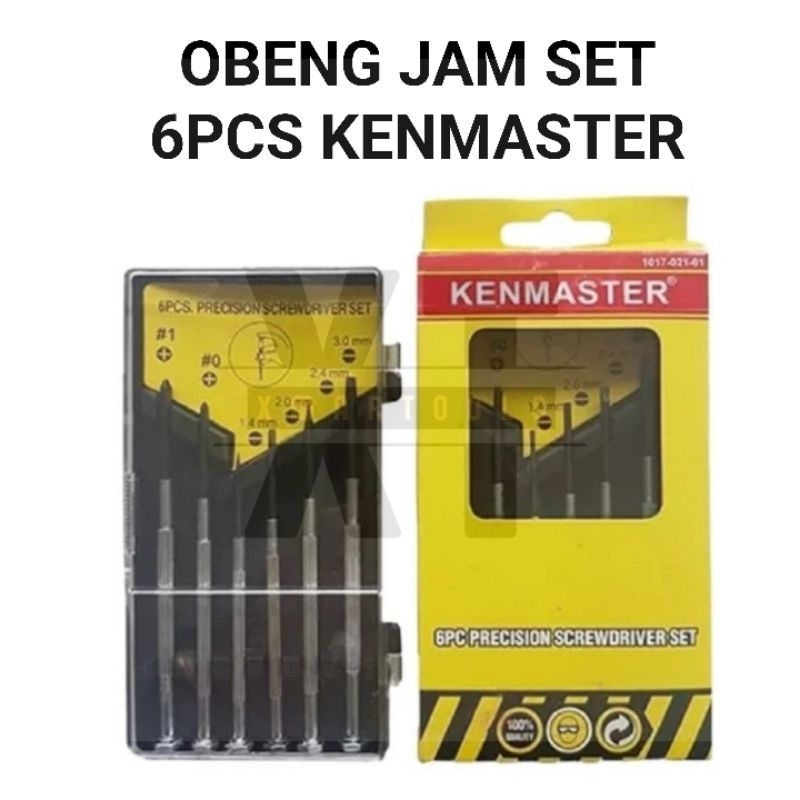 Obeng Jam set 6 Pcs Kenmaster / Obeng Mini Serbaguna / Obeng Kacamata