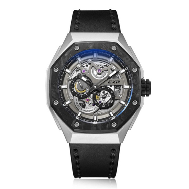 Jam Tangan Pria Expedition Skeleton Automatic Titanium LIMITED EDITION 6818 MALT - Silver Grey | Ske