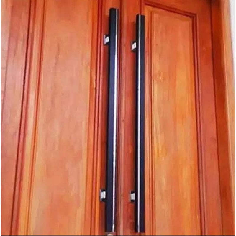 Handle Pintu Rumah Hitam Lis / Pegangan Pintu Kayu / Gagang Pintu