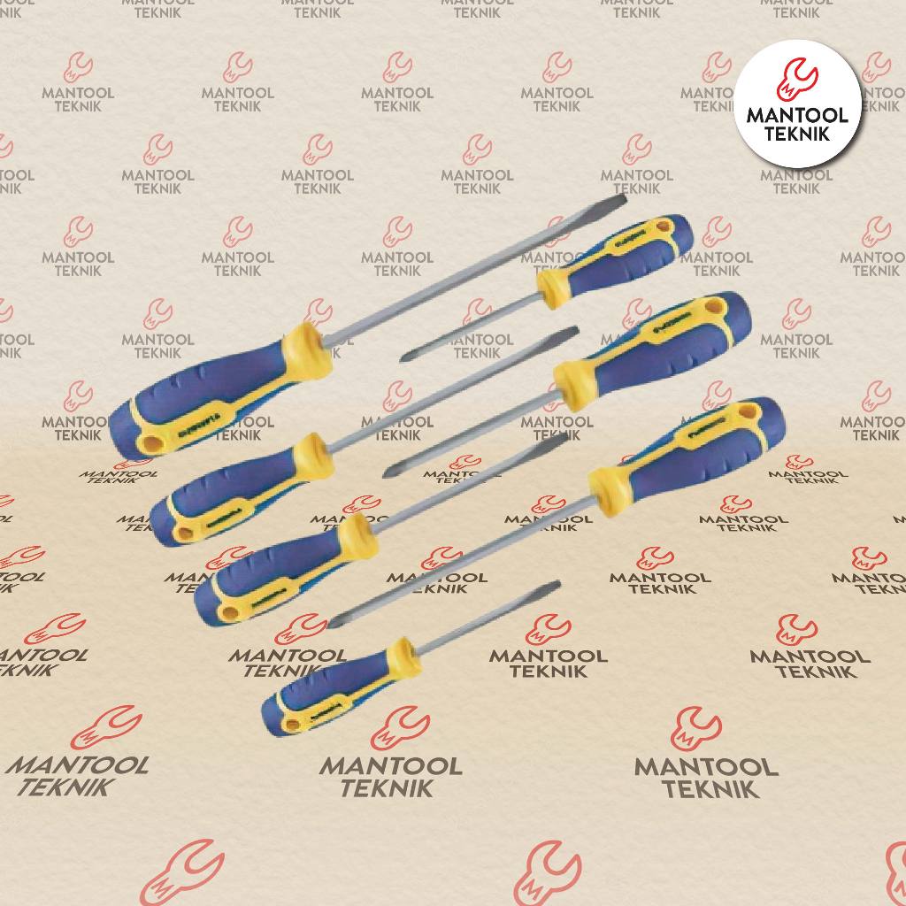 OBENG SET KETOK TPR JETJO TOOLS 701056  GO THRU SCREWDRIVER SET 7 PCS LAKONI PRO