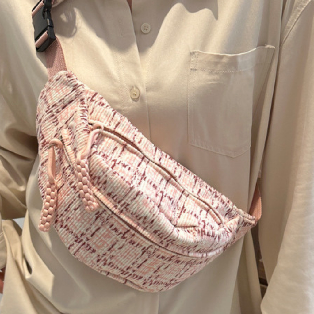 HOT SALE TAS WAISTBAG WANITA NILON PINK JEACA KEKINIAN FASHION MURAH CEWEK TA982P3 SELEMPANG DADA