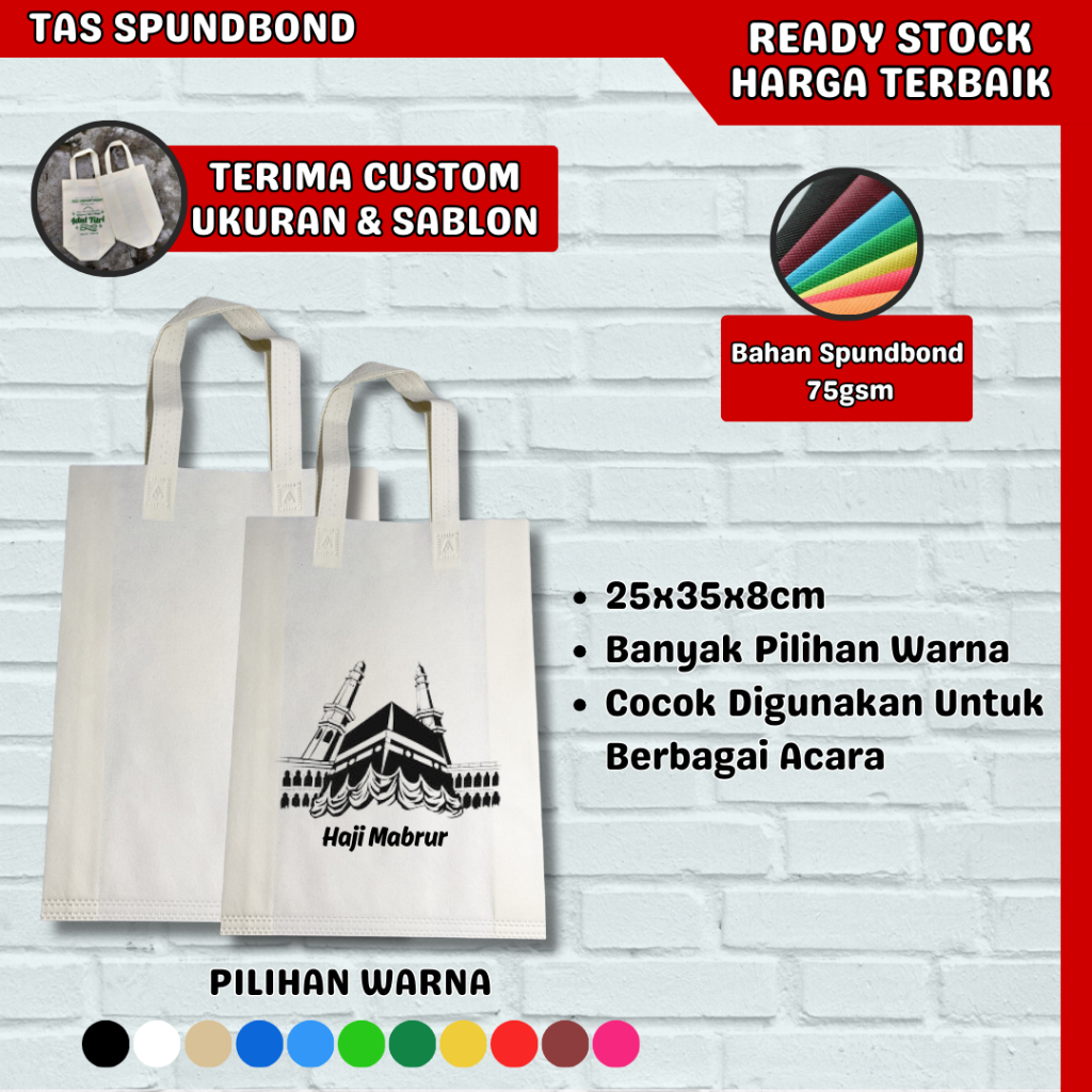 Tas Spunbond Handle Tas Spunbond Polos Tas Hajatan Tas Syukuran