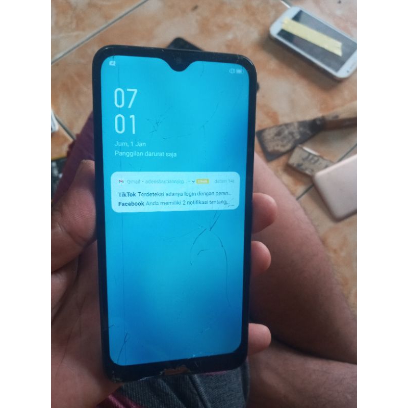 Lcd Tc Hp OPPO A1K Relmi C2 tc retak minus tidak bisa di sentuh