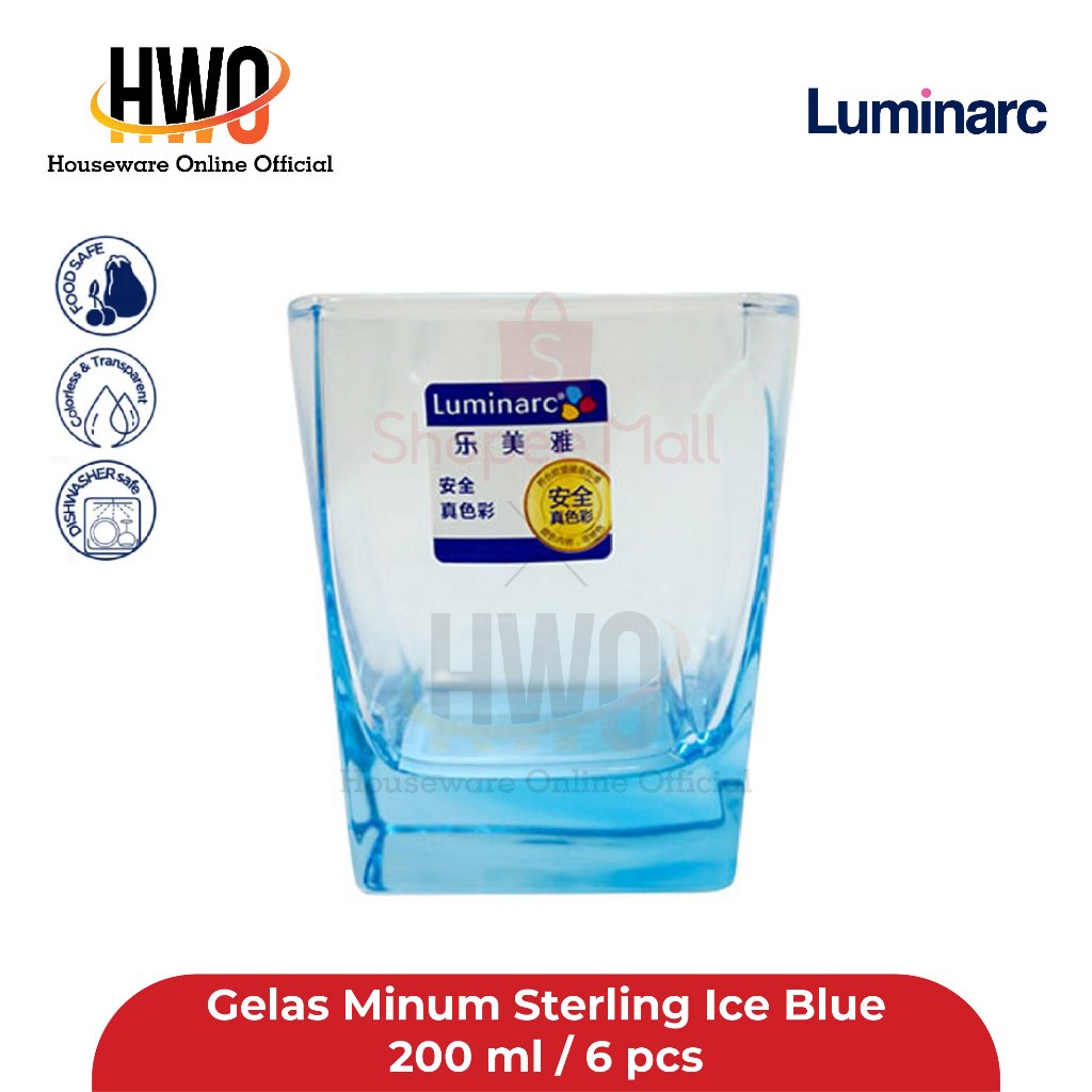 Luminarc Gelas Minum Sterling Ice Blue OF 20 / 6 Pcs