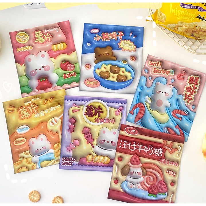 

Plastik Zipper 3D Ziplock Buat Taruk Biscuit Permen Plastik Aksesoris Lucu Storage Bag ST25