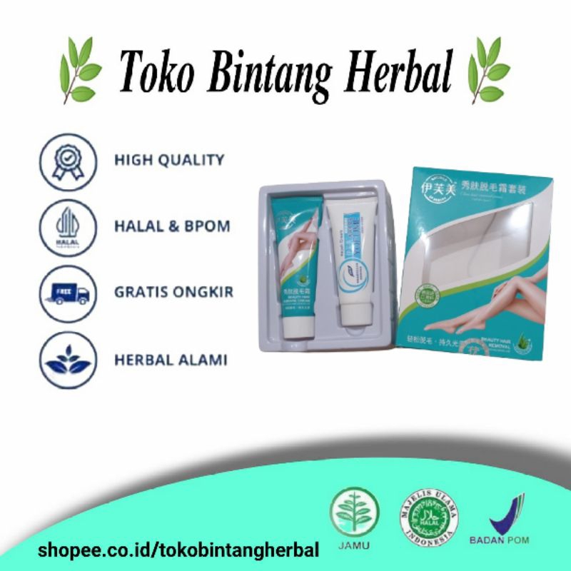 Cream Obat Perontok Bulu Krim Penghilang Bulu Rambut Kaki Tangan Dada Kumis Permanen