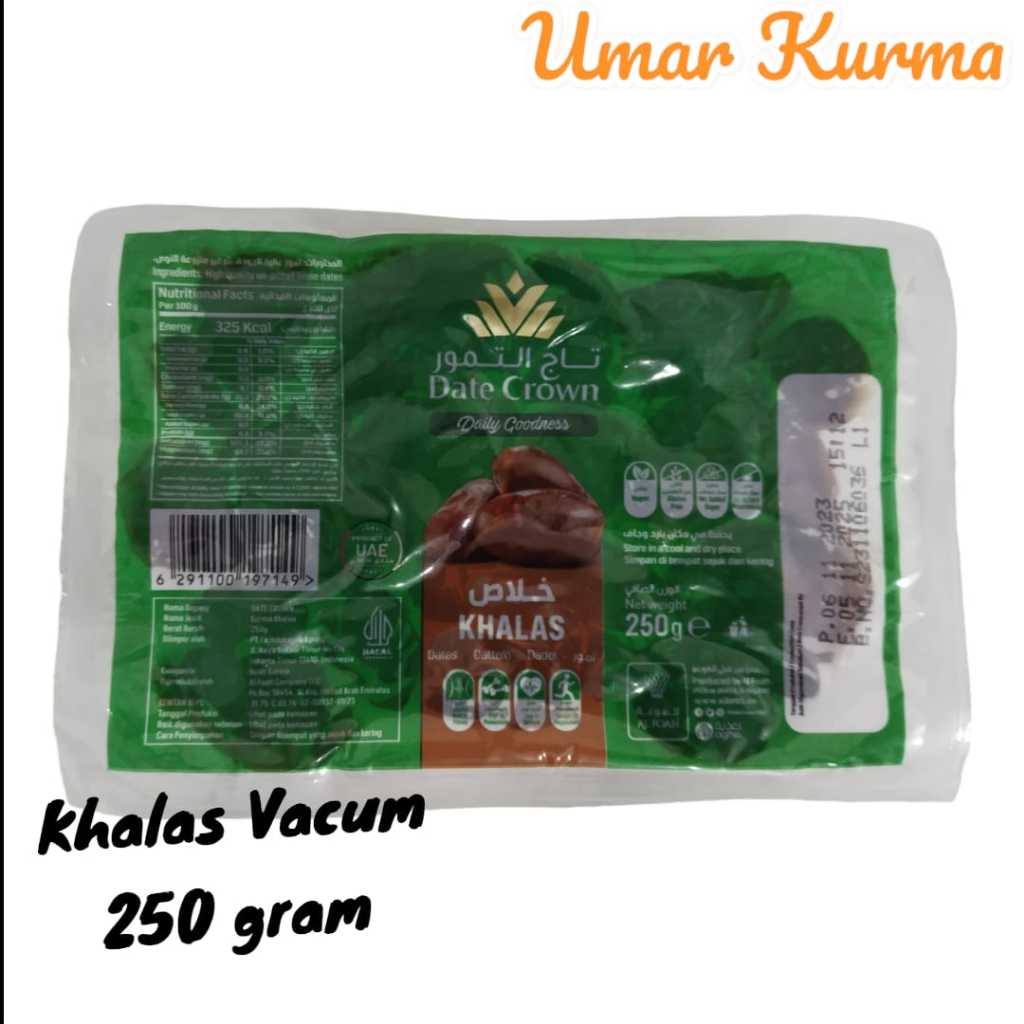 

Kurma Date Crown Khalas Thermo 250 gr
