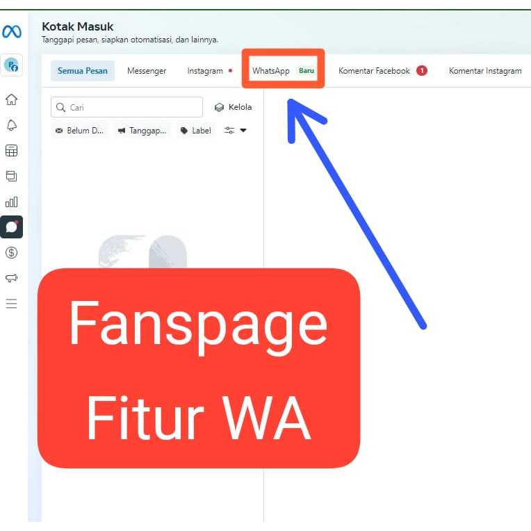 Halaman Facebook (Fanspage) Fitur WA