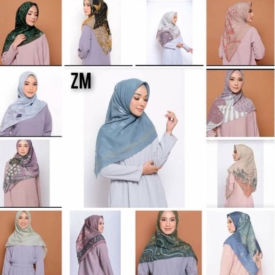 Modern HIJAB SEGI EMPAT MOTIF ZM  Zaskia Mecca