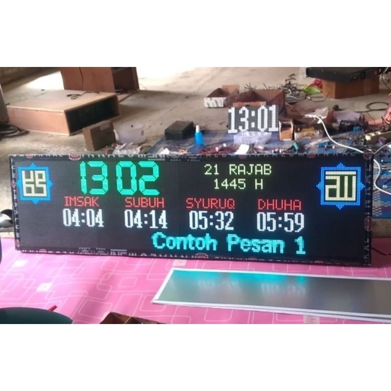 JAM WAKTU SHOLAT MASJID MUSHOLLA  P5 RGB