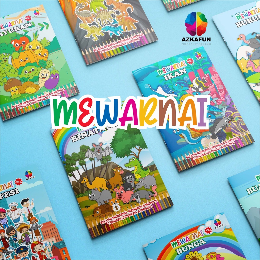 

Buku mewarnai jumbo karakter ukuran (14.5x22cm)