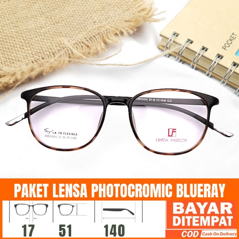 KACAMATA MINUS KACAMATA WANITA KACAMATA PHOTOCROMIC 5004 | kacamata lentur anti patah minus antiradi