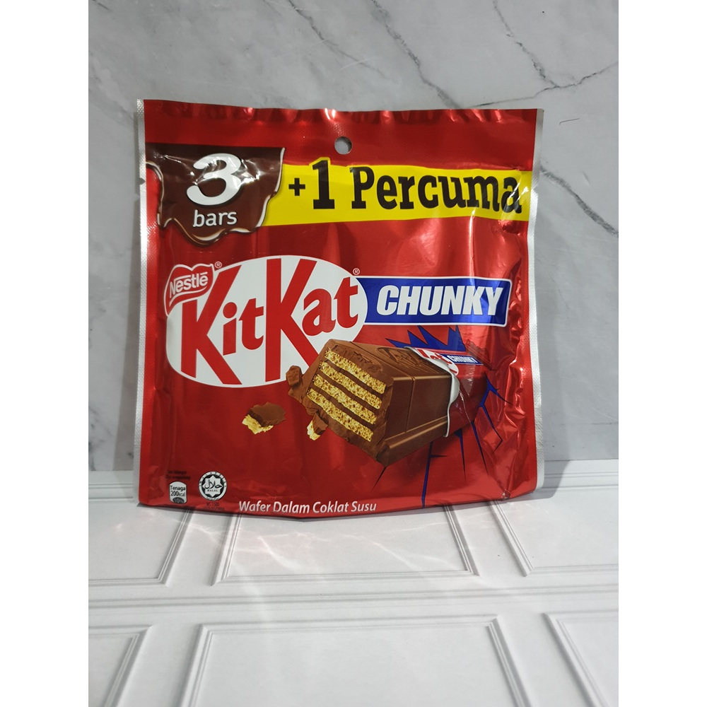 

COKLAT NESTLE KIT KAT CHUCKY 3+1 BARS