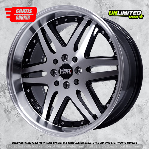 Velg Celong Tipe OKAYAMA HSR R17 Buat Mobilio, Vios, City Dan Avanza Ring 17