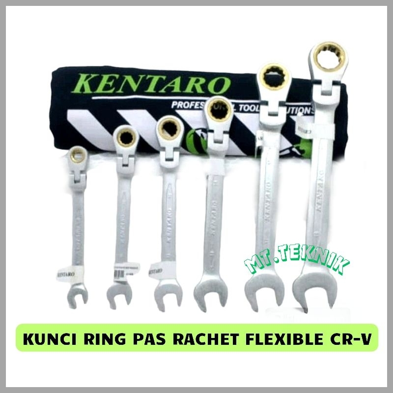 KUNCI RING PAS RACHET FLEXIBLE CR-V KENTARO JAPAN