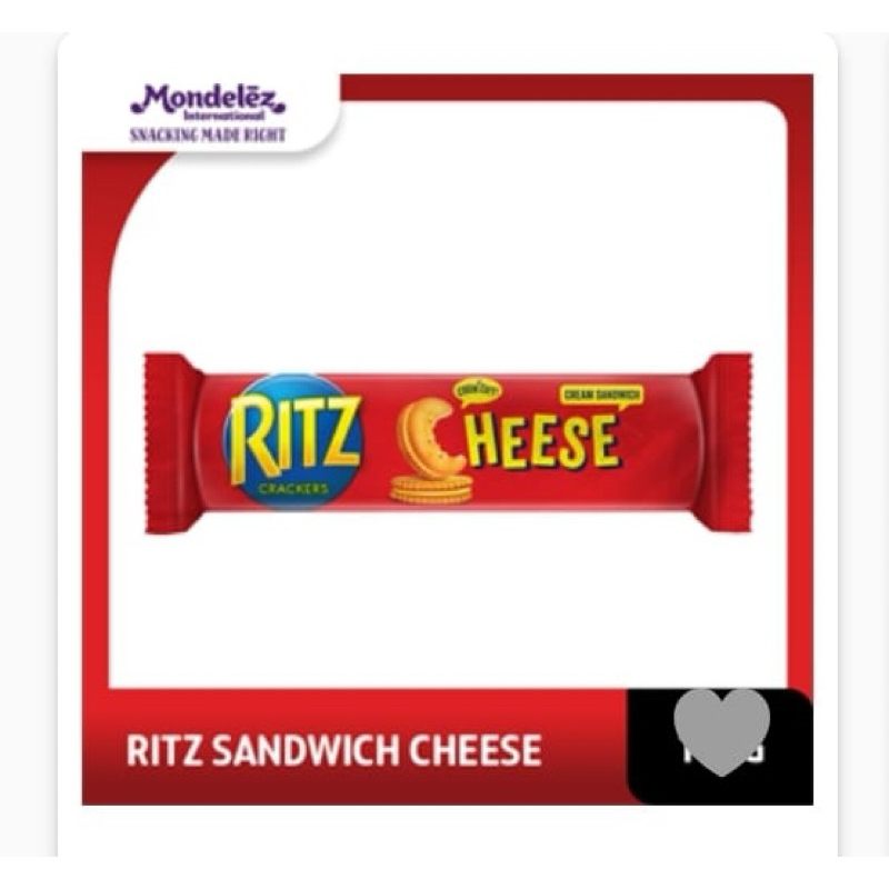 

Ritz cheese sandwich 91/118gram