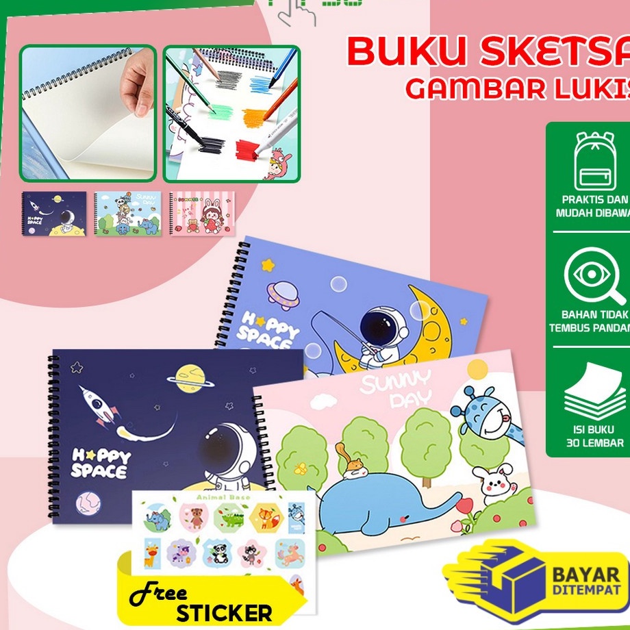 

Sedang Promo FHA62 Buku Gambar A4 3 Lembar Drawing Book Buku Mewarnai Anak Balita Painting Book Buku Menggambar Buku Sketsa Gambar Lukis