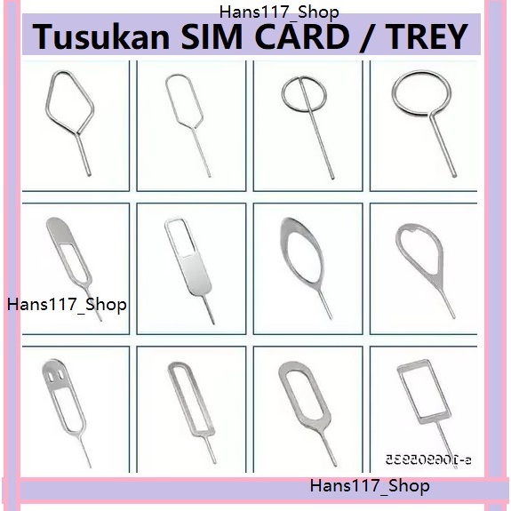 STELL MODEL Jarum Tusukan SIM INJECTOR/Pembuka SIM/Card Memory SD Micro PIN TREY/Bahan Metal/Jarum-B