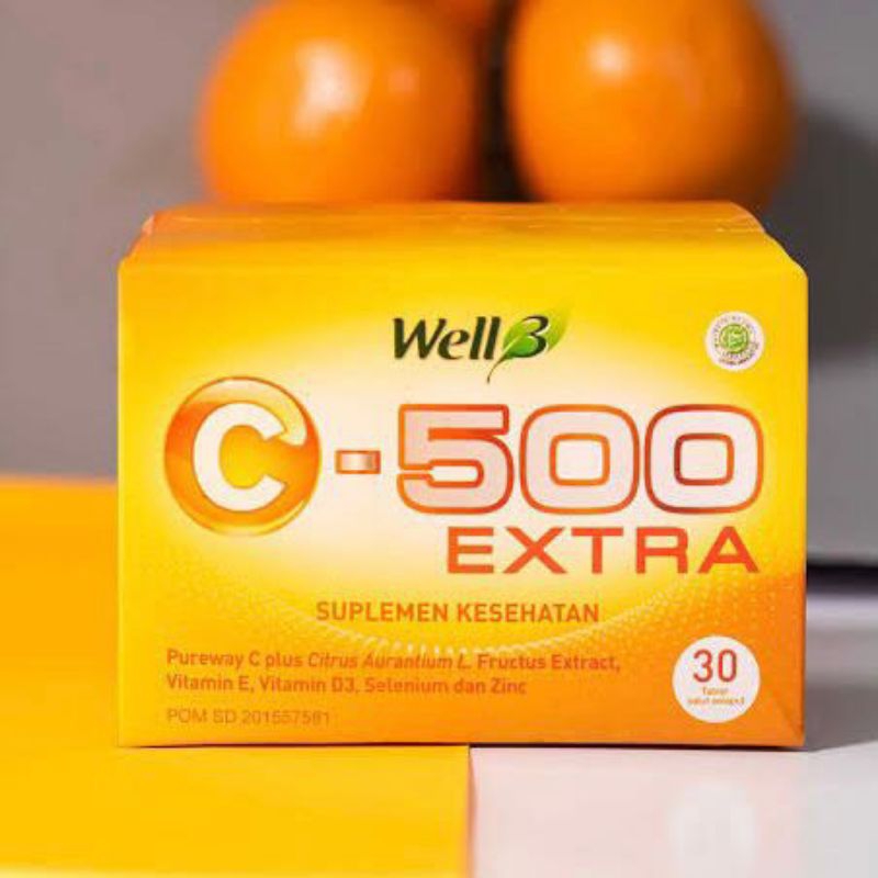 Well3 C-500 Extra CNI C500 Vitamin Ester C 500 Kemasan Box / Strip Isi 30 tablet Asli Original