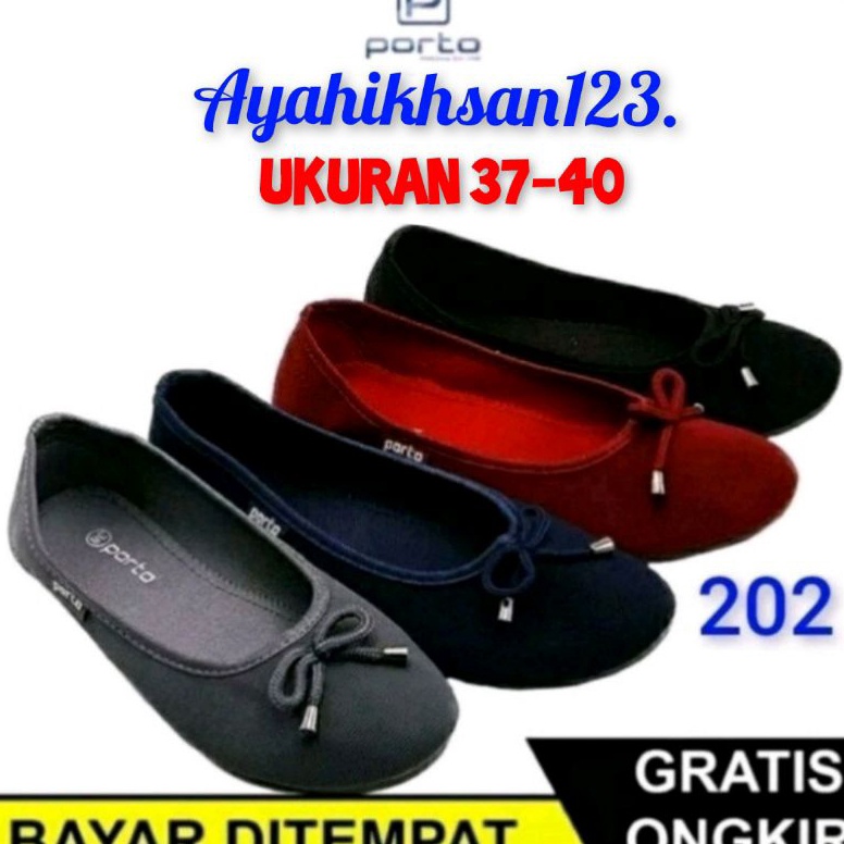 Terbagus sepatu karet wanitaperempuan balet porto 2221 ukuran 364
