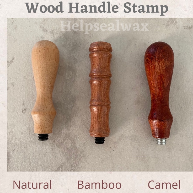 

Langsung Pesan 1 pcs Wood Handle Stamp Natural Bamboo and Camel Gagang Stempel Kuningan Seal wax Fleksible gagang handle stamp
