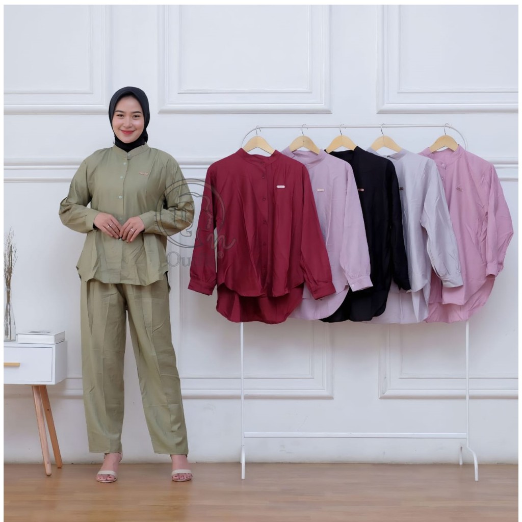 One Set Wanita Kekinian One Set Wanita One Set Hijab Ootd Baju Setelan Wanita Kekinian Luxury Set