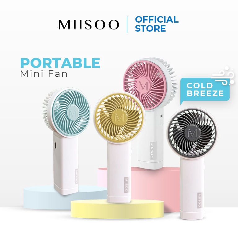 Sedia MIISOO Kipas Angin Mini Portable  Mini Fan  Kipas Genggam Cute  Kipas Kecillive