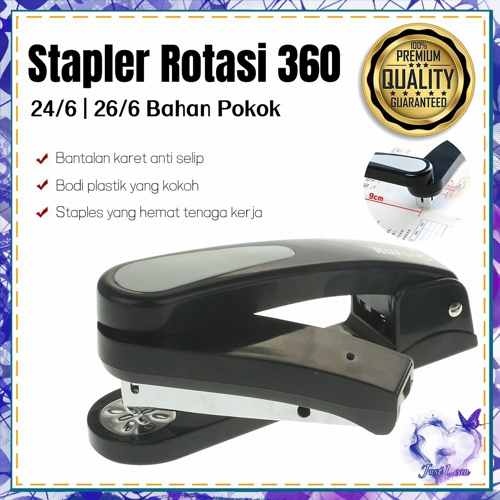 

Stapler Rotasi 360 Staples meja putar 3 arah besar Staples 24/6 atau 26/6 360 ROTATION STAPLER STAPLER DENGAN ROTASI 360 DERAJAT