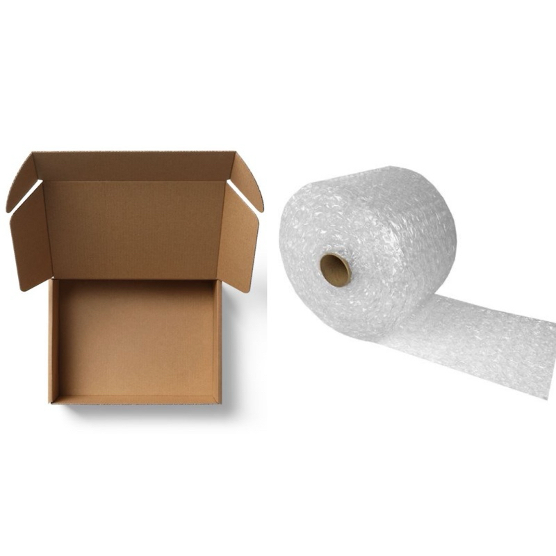 

BOX + BUBBLE WRAP PACKING