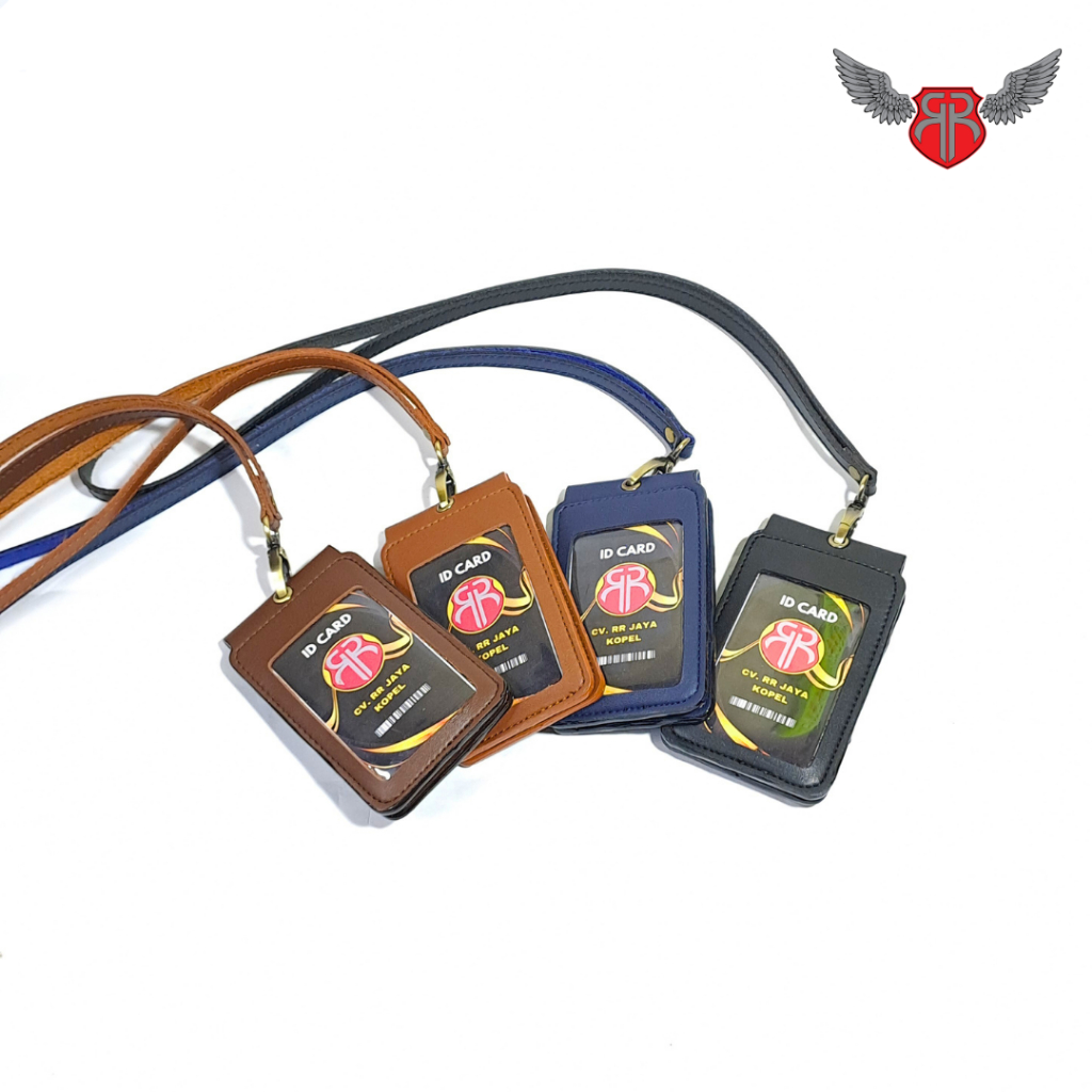 

ID Card Holder Kulit Magnet Flip 2 sisi Name Tag holder kulit name tag id card kulit depan belakang