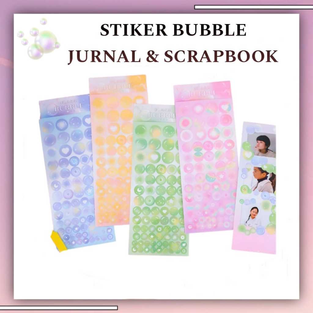 

Stiker FLashBubble Aneka Bentuk Dan Warna Untuk Dekorasi Jurnal Scrapbook Stiker