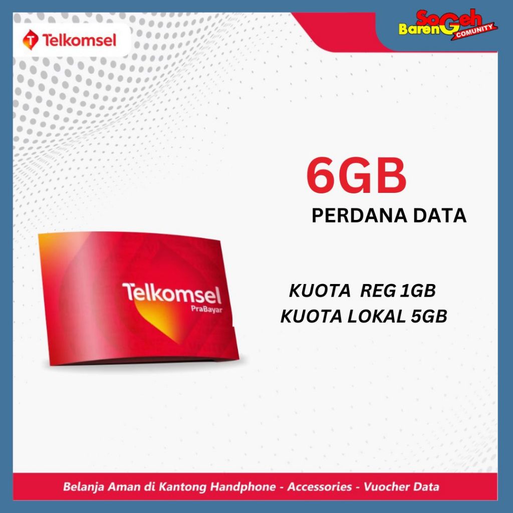 KARTU PERDANA TELKOMSEL 6GB