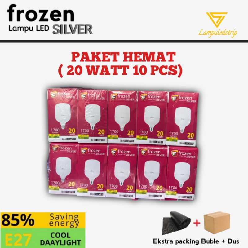 ( PAKET HEMAT 10 PCS ) 20 WATT LAMPU BOHLAM CAPSUL FROZEN 20 WAT ISI 10 PCS CAHAYA PUTIH E27 SUPER T