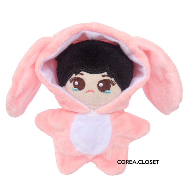 READY STOCK 10cm denimalz skzoo mini pilot doll clothes - onesie animal costum jumpsuit kelinci bunn