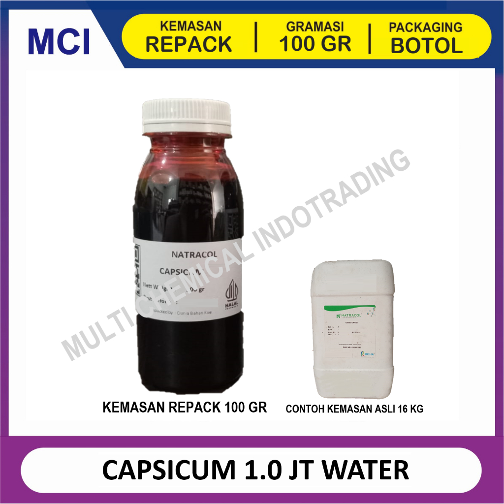 

Capsicum Oleresin - ekstrak cabai / cabe 1jt SHU Water Soluble - 100 gr