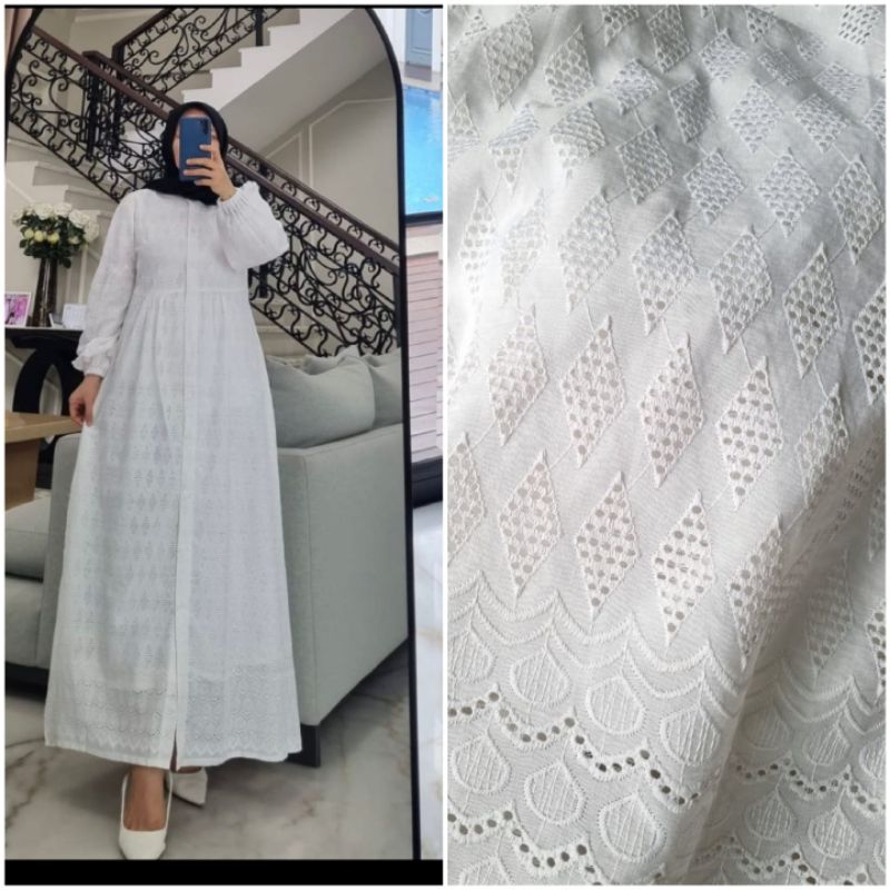 Arafah Dress Full Bordir (Only White) Edness Kayla