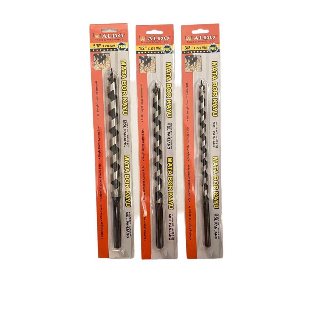 Mata bor kayu spiral aldo / auger bit panjang