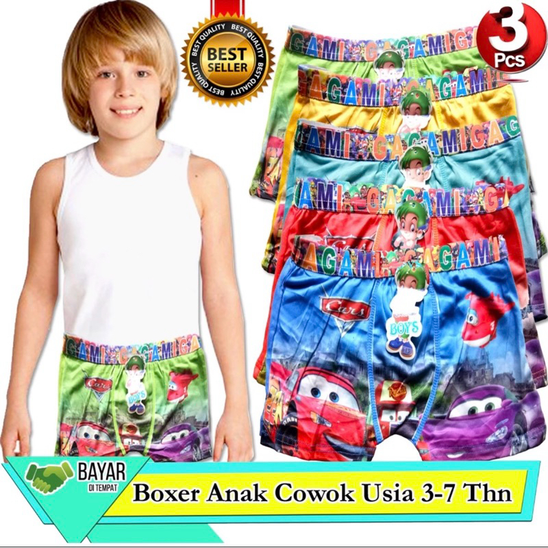 Adinda ~ CD BOXER ANAK LAKI LAKI | BOXER GAGAMI ANAK | BOXER LAKI LAKI PER 1 LUSIN