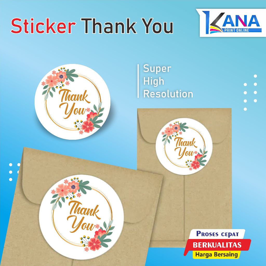 

Cetak Stiker Bulat Thank You | Print Sticker Label Terima Kasih | lebel Murah