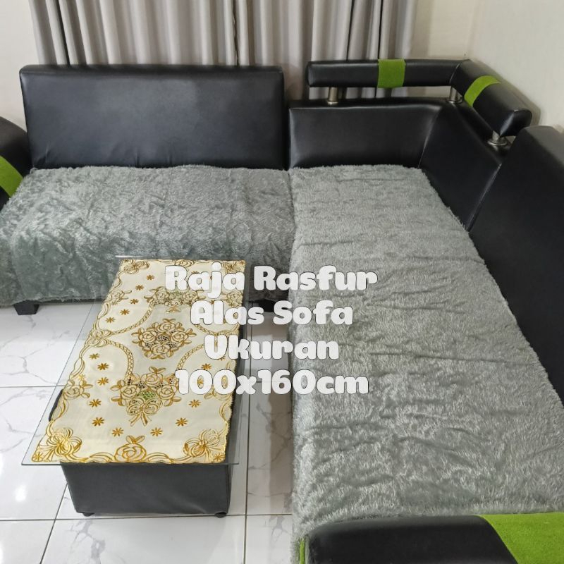 Alas sofa bulu ukuran 100x160cm / Alas kursi bulu / Alas kursi bulu sofa