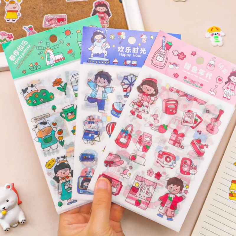 

Stiker Isi 4 Lembar DIY Sticker Lucu Hias Dekorasi Planner Journal Jurnal Cute Berwarna Full