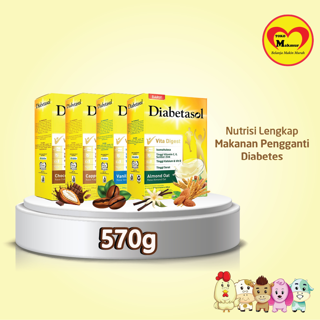 

Diabetasol Vanila / Coklat / Capucino / Almond 570gr / Toko Makmur Lontar