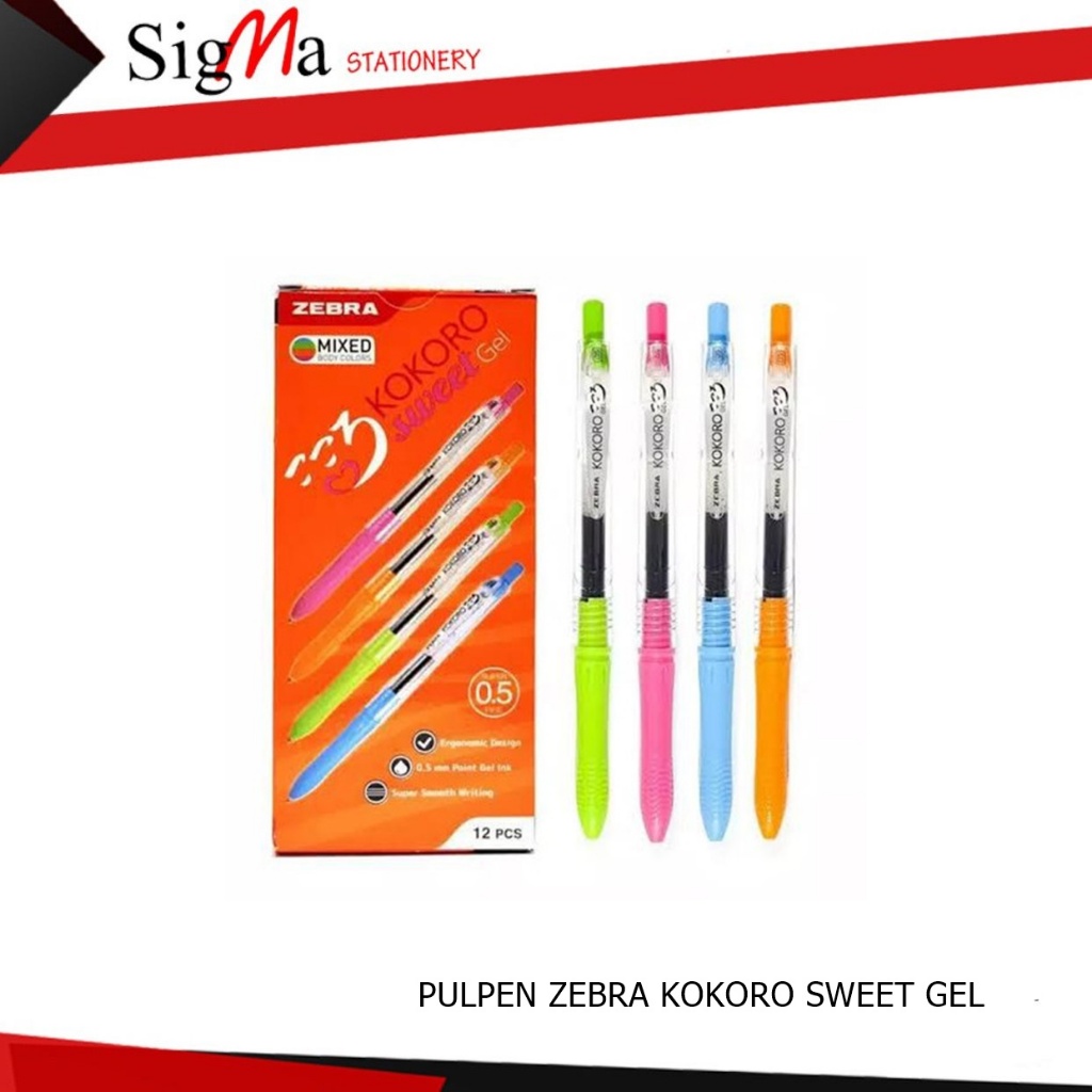 

Pulpen Zebra KOKORO Sweet Gel 0.5mm SATUAN