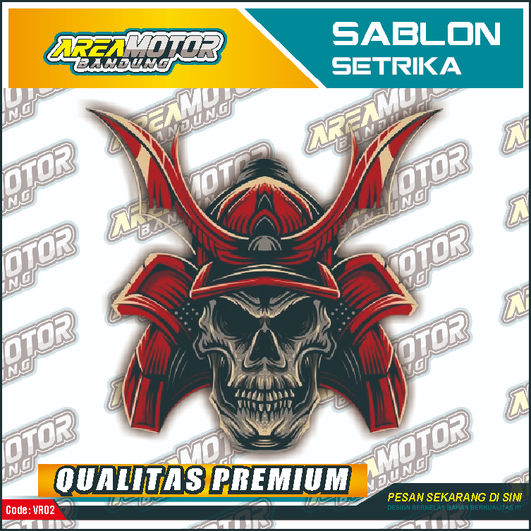 

Print sablon DTF/cetak sablon DTF/sablon setrika siap press 1 sisi Tema SAMURAI v2 Uk A4 / A3