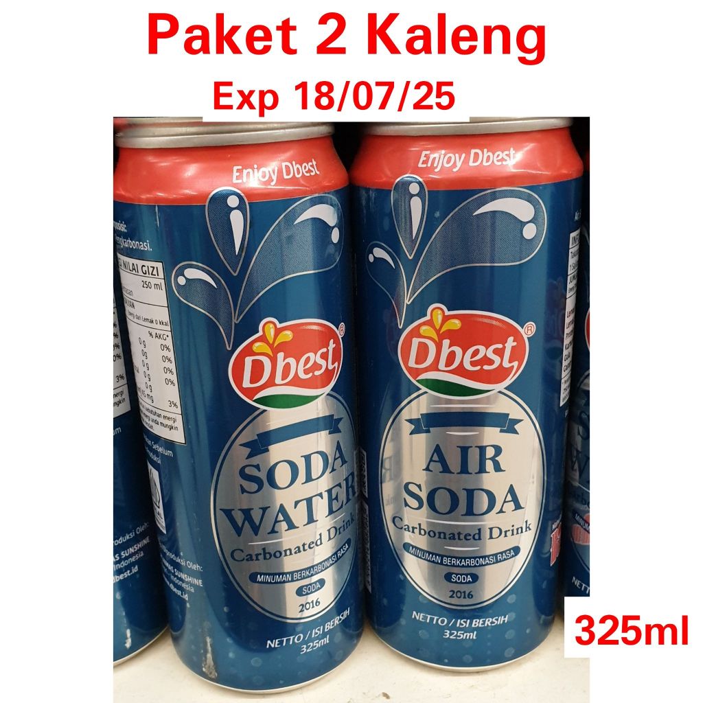 

PAKET 2 KALENG AIR SODA DBEST 325ML - CARBONATED DRINK