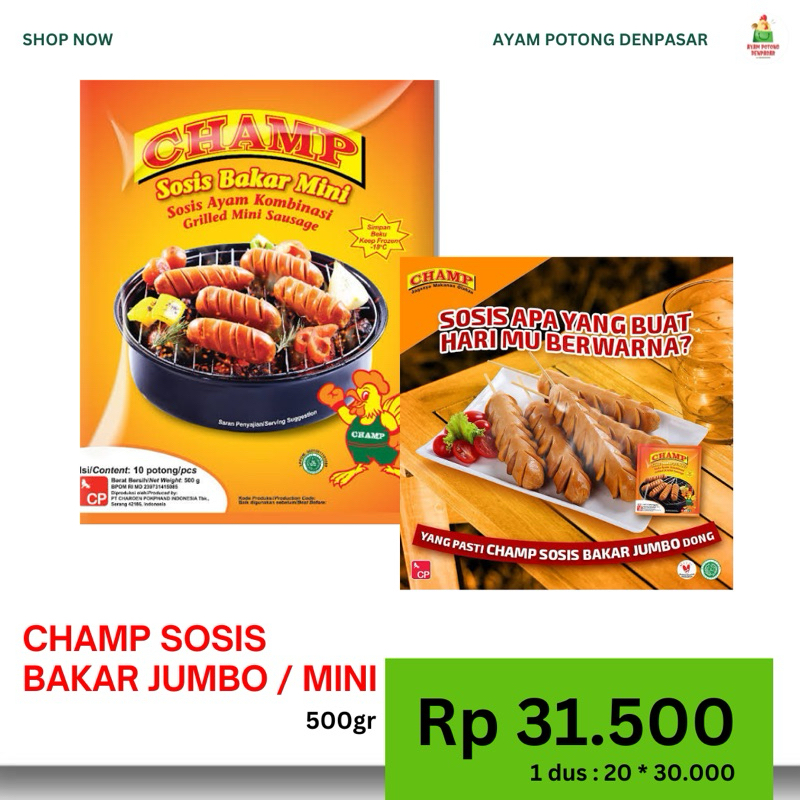 

CHAMP SOSIS JUMBO / MINI 500gr