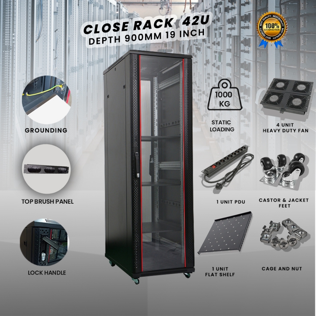 Rack server 42U depth 900mm/ Standing rack 42U/ Close rack 42U ( INVOICE )