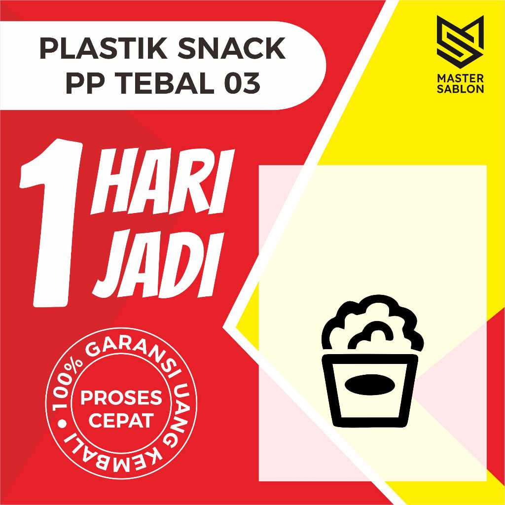 Plastik Sablon Custom Kemasan Snack tebal 03 Free Desain
